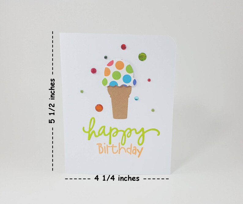 Carte Danniversaire Anniversaire De La Creme Glacee Creme Etsy
