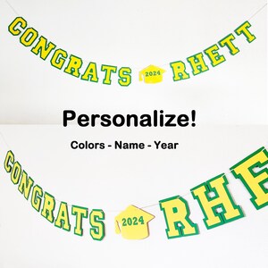 Pancarta de graduación, decoración de graduación, pancarta de graduación personalizada, accesorios de graduación, pancarta de graduado, decoración para fiesta de graduación, felicitaciones graduado