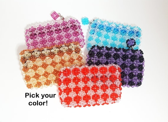 Beaded Dark Coin Purse Beaded Dark Coin Purse
