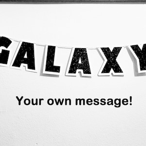 Galaxy Banner, Space Banner, Personalized Banner, Outer Space Banner, Out of This World Banner, Space Birthday, Galaxy Decor, Astronaut