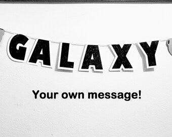 Galaxy Banner, Space Banner, Personalized Banner, Outer Space Banner, Out of This World Banner, Space Birthday, Galaxy Decor, Astronaut