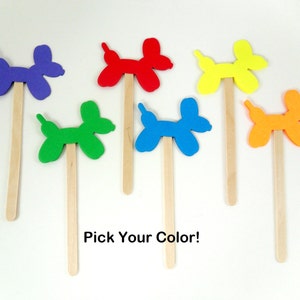 Balloon Animal Cupcake Toppers, Cupcake Picks Balloon, Balloon Animal Cake Toppers, Balloon Dog Topper, Twisted Balloon Animal Cake Topper