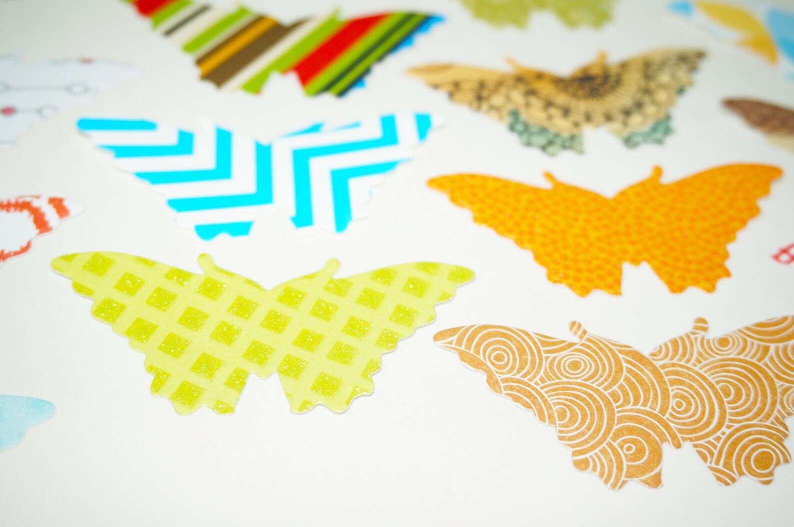 Cardstock Butterflies Colorful Butterflies Die Cut Etsy