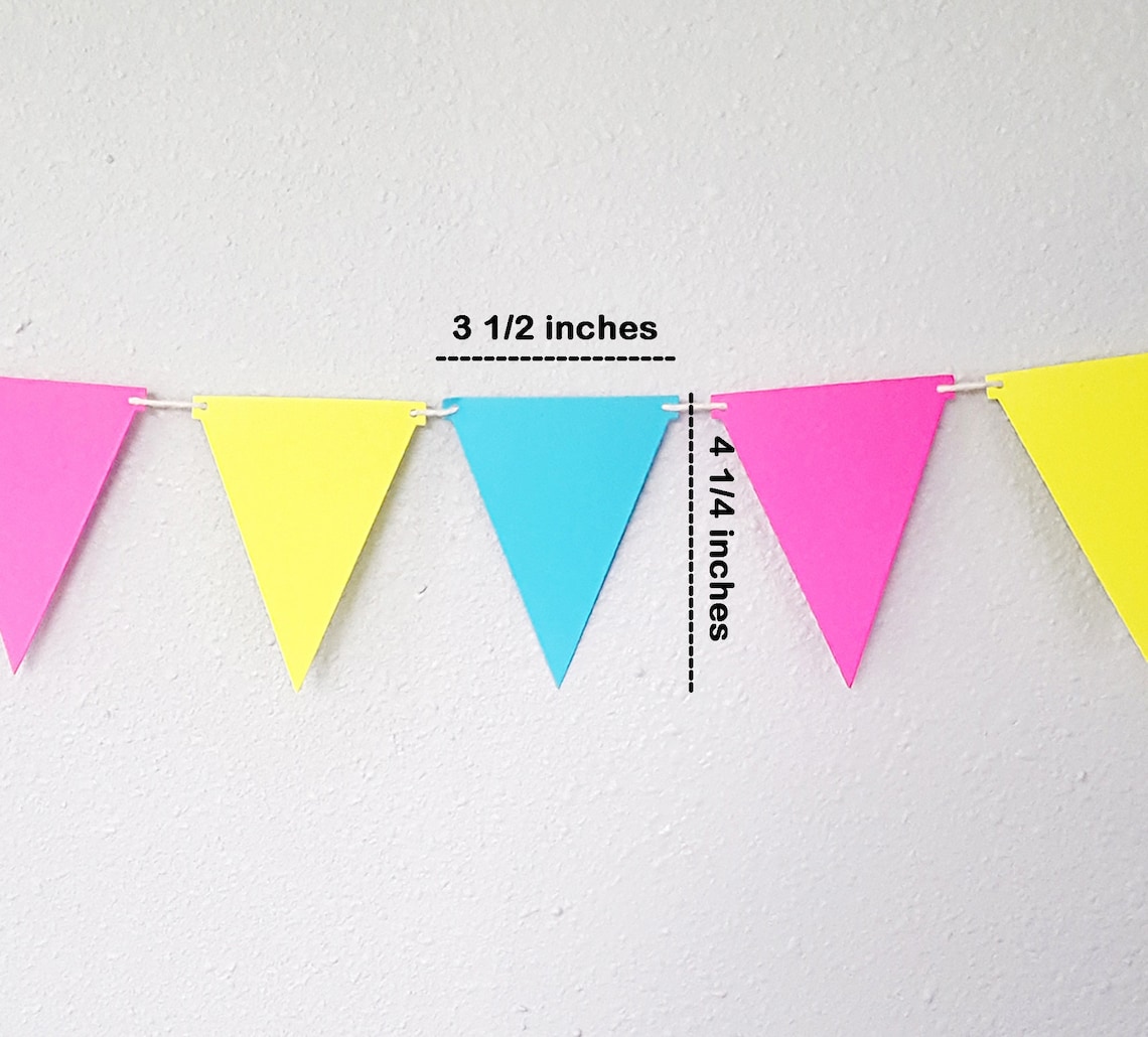 Triangle Banner Triangle Pennant Banner Party Banners Etsy