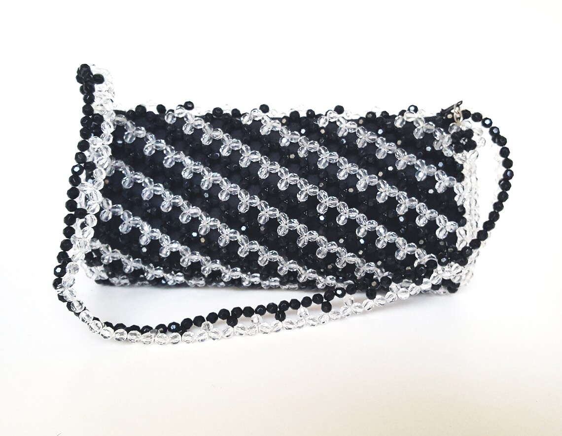 Beaded Handbag Beaded Purse Shoulder Bag Hand Bag Beaded Etsy