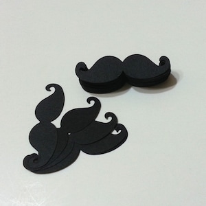 Recortes de bigote, cortes de troqueles de bigote, bigote, accesorio de fiesta, confeti de bigote, dispersión de mesa de bigote, anuncio de bebé niño 100 piezas