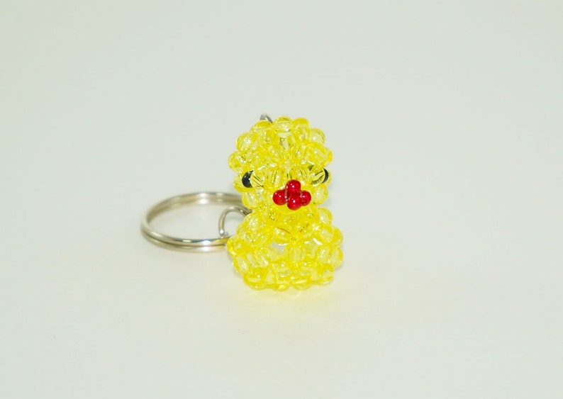 Beaded Yellow Duck Keychain Duck Keychain Beaded Duck Cute Etsy