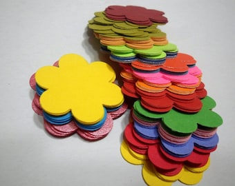 Flower Die Cuts, Flower Embellishments, Paper Flower, Flowers Cut Outs, 2 1/2 inch, Flower Cut Outs, Flower Party Decor, 2.5" Flower, Large