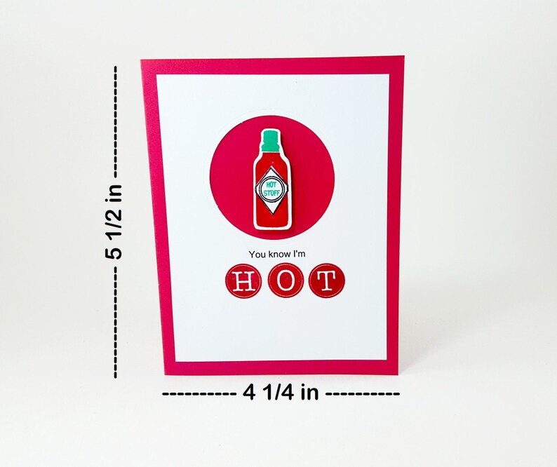 Hot Sauce Card Hot Stuff Card You Know I'm Hot Card Hot Etsy