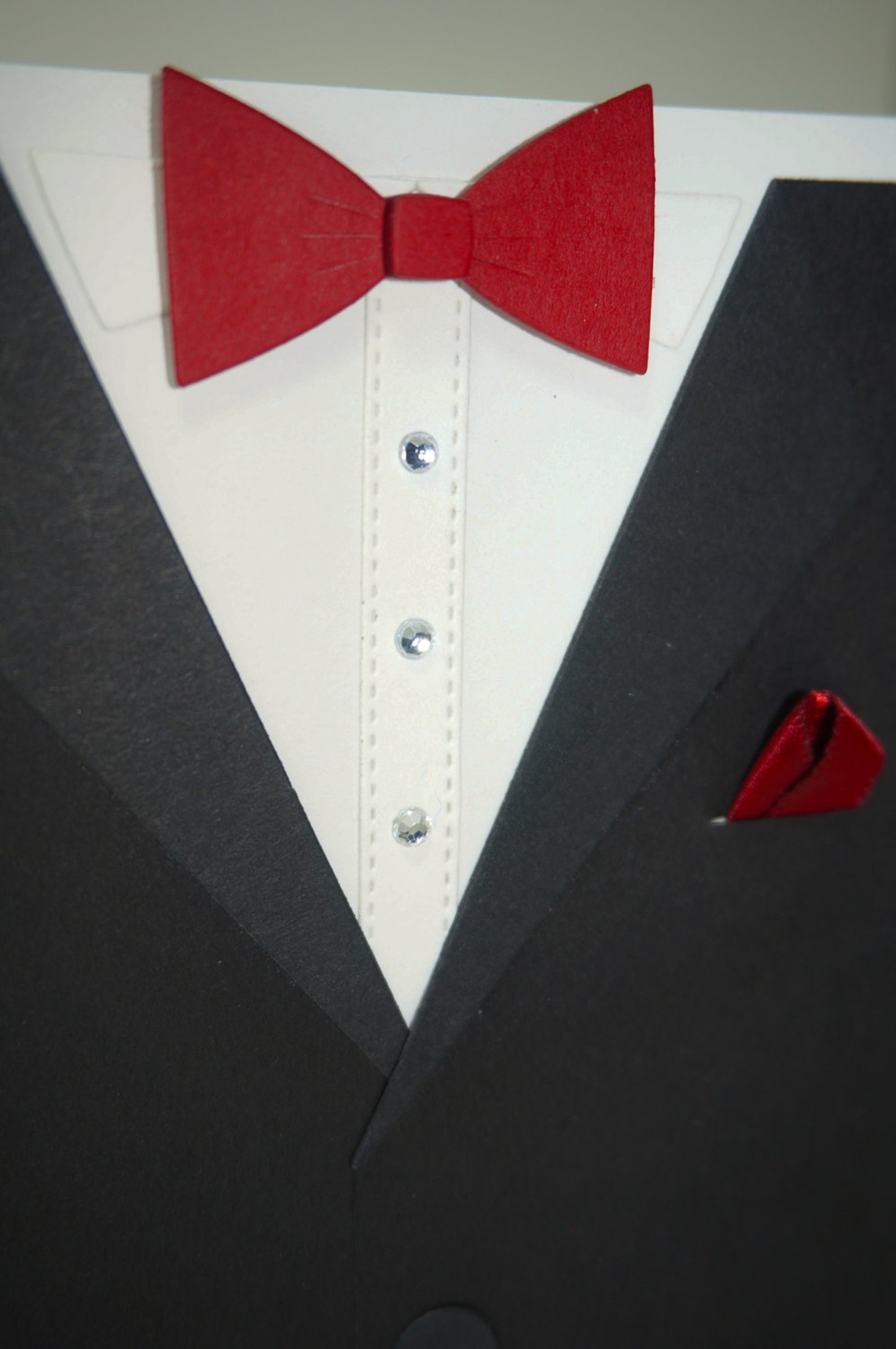 Suit and Tie Groom's Card Father's Day Card Tuxedo | Etsy