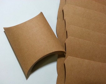 Caja de almohadas, Soportes de lugar Kraft, Soportes de lugares para bodas, Caja de almohadas, Caja de almohadas Kraft de 12 piezas, Caja de golosinas, Caja de favor de fiesta pequeña, Mini cajas