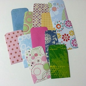 Gift Card Envelopes 12 pcs, Gift Card Holders, Chinese Angpao Style Envelopes, Scrapbooking Envelopes, Seed Packet Envelopes, Gift Cards