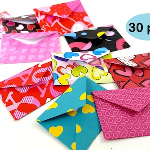 Mini Valentine Envelopes, Tiny Valentine Envelopes, Mini Valentine Notes Envelopes, Doll Envelopes, Romantic Mini Envelopes, Micro Envelopes