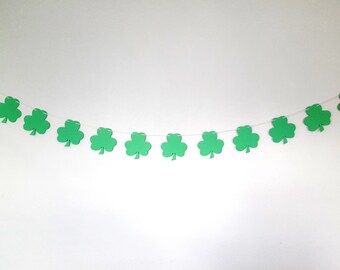 Shamrock Banner, St. Patrick's Day Decor, St. Patrick's Day Banner, St. Patrick's Day Bunting, St. Patty's Day Props, Clover banner, Irish