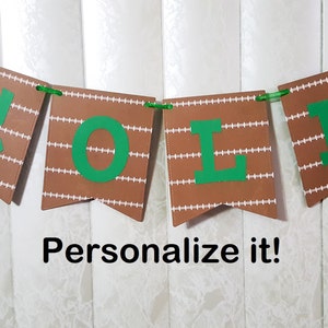 Football Banner, Name Banner, Football Themed Bannerm, Foot Ball Banner, Pigskin Banner, Boy Name Banner, Sports Banner, Team Banner, Props