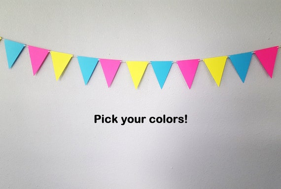 Triangle Banner Triangle Pennant Banner Party Banners - Etsy Israel