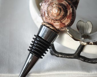 Dekorativ vinpropp av snäckskal | Handgjord kork för flaska av pärla och snäckskal