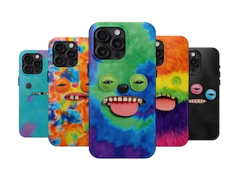 Funny Fuggler Ugly Monster Face Phone Case, Preppy and Cute Quirky Plush Creature Aesthetic iPhone, Samsung, Weird Core, Creepy Cute, Gifts