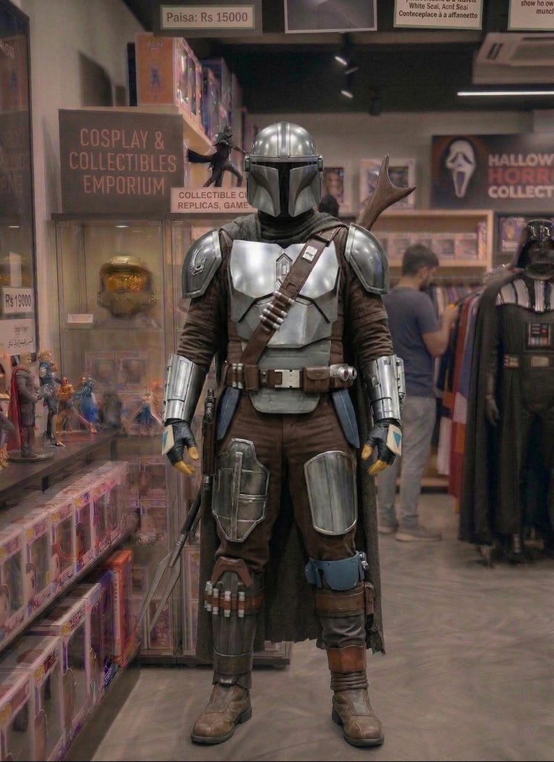 Starwars Inspired Brown Mandalorian Cosplay Costume | Starwars Inspired Brown Mandalorian Cosplay Costume image 2