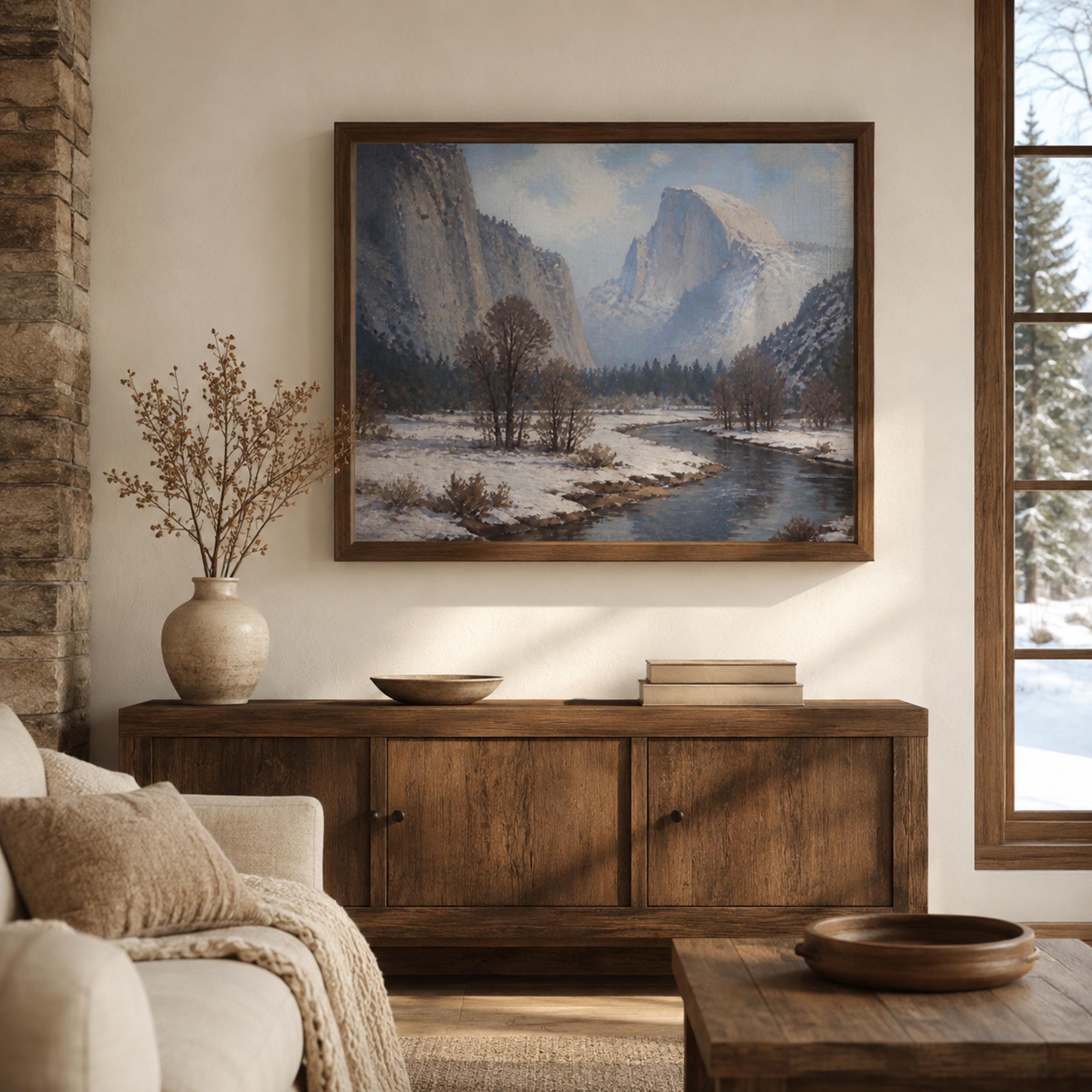 Yosemite-Inspired Winter Valley & River — image 3