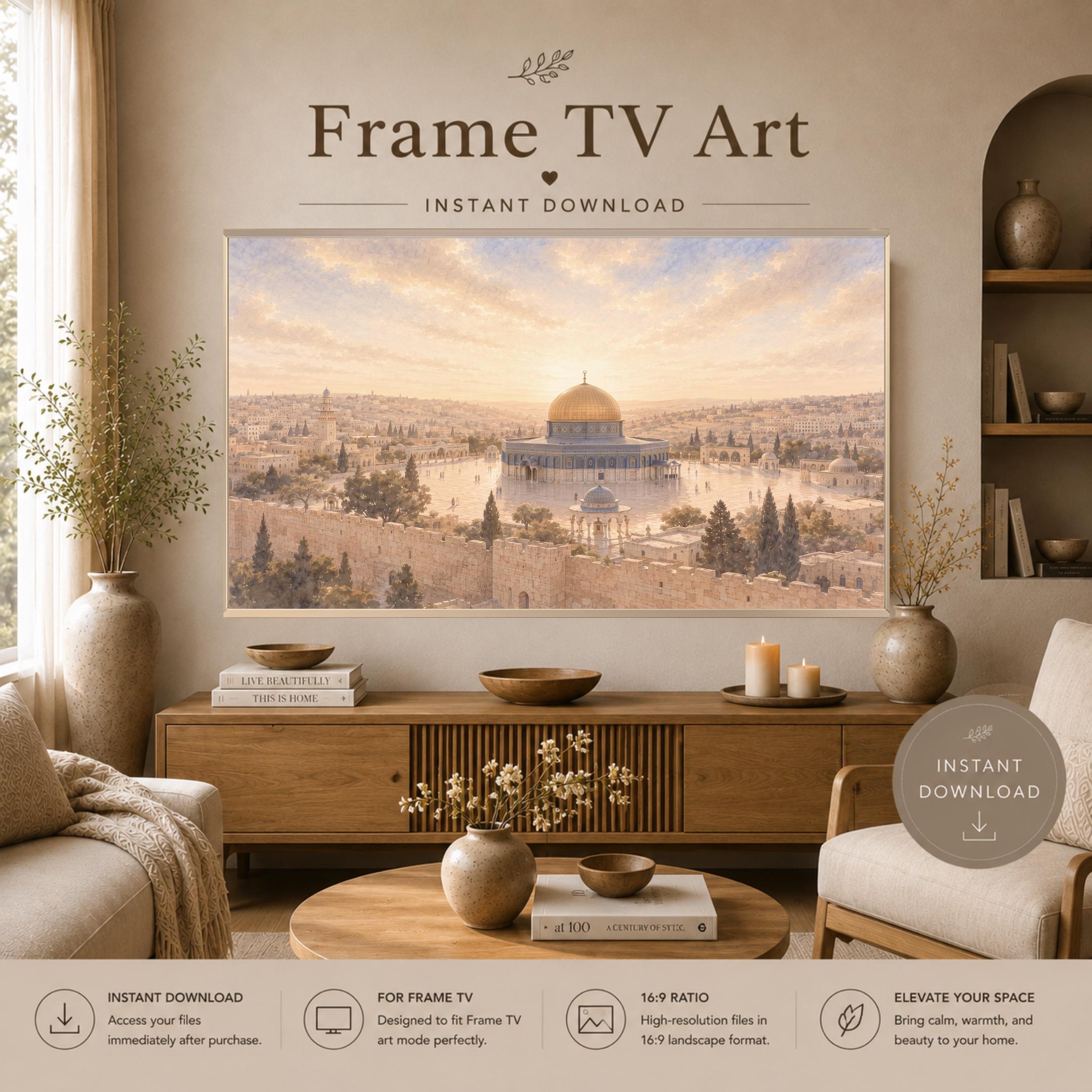 Dome of the Rock Frame TV Art | Islamic Jerusalem Inspired | Samsung TV 4K Digital Download — image 2
