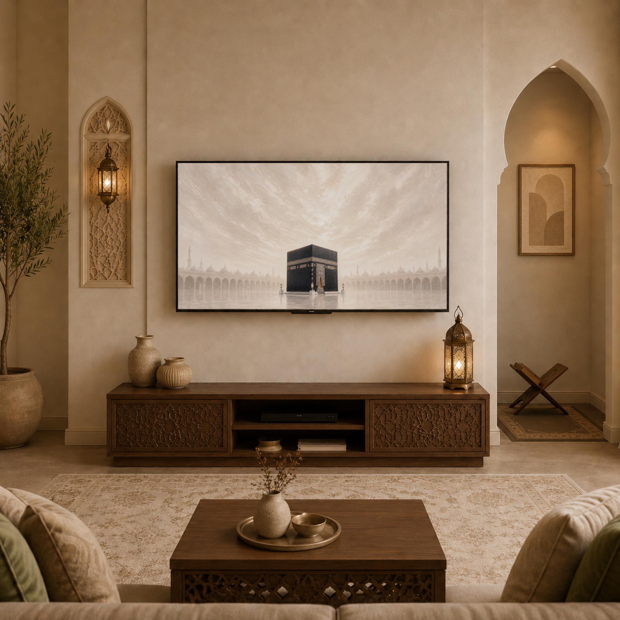 Kaaba Islamic TV Art, Minimalist Frame TV, Neutral Tones (Digital Download) — image 5
