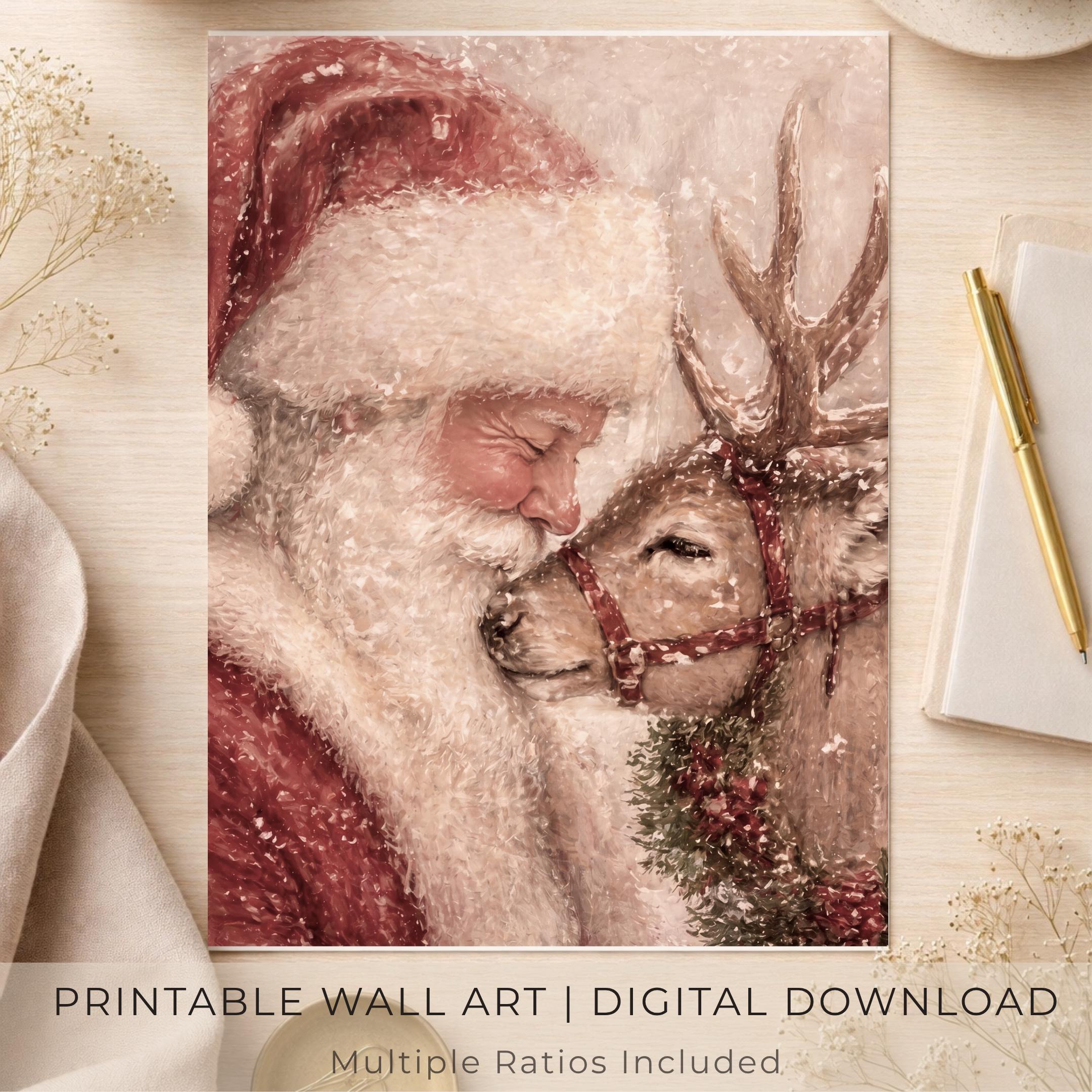 A Tender Christmas Portrait with a Reindeer — image 3