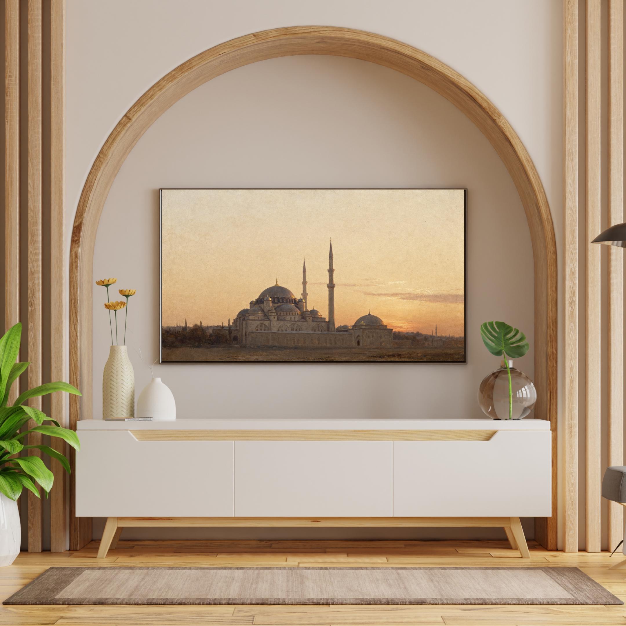 Mosque Sunset Frame TV Art | Islamic Architectural Landscape (Digital Download) — image 5