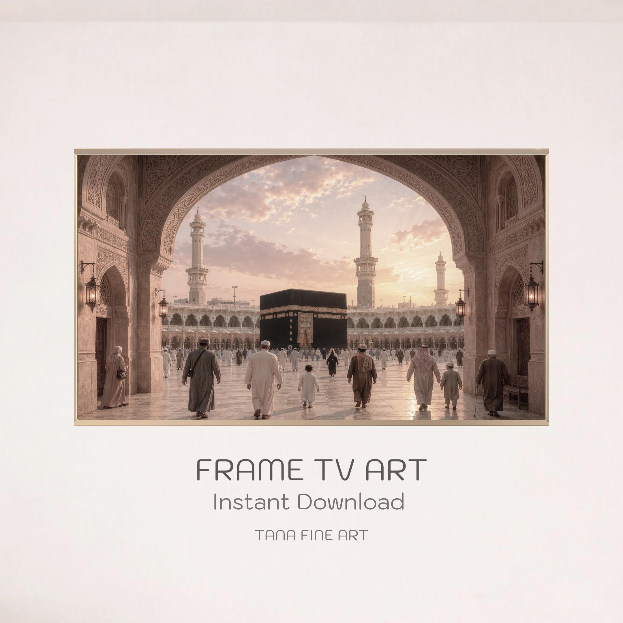Kaaba TV Art, Mecca Islamic Inspired, Muslim Home Art, Samsung The Frame (Digital Download)