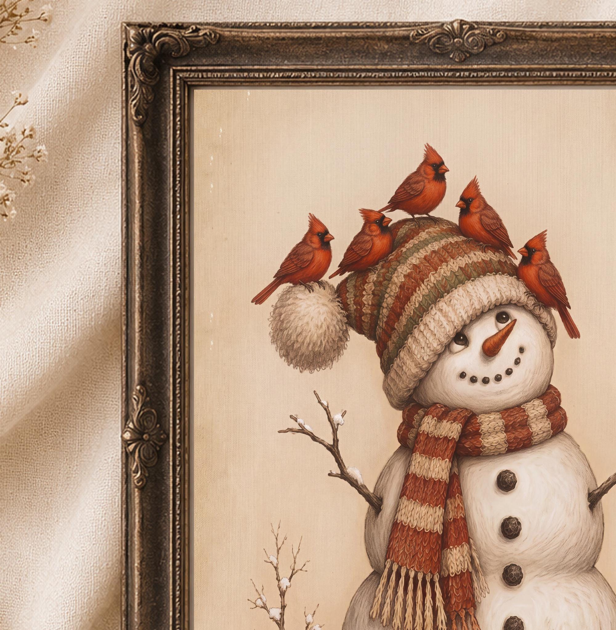 Snowman & Cardinal Companions — image 2