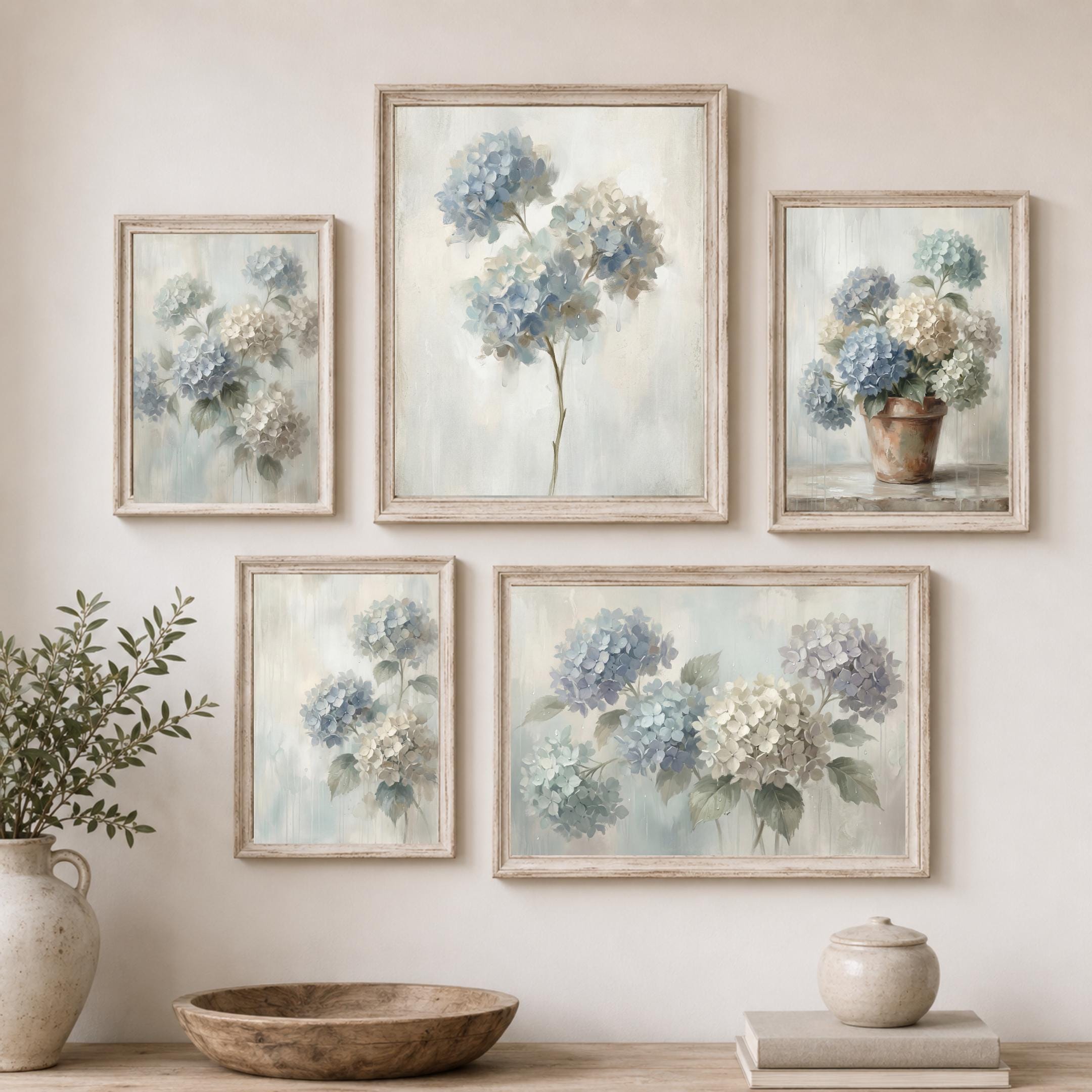 Rainy-Day Hydrangeas — Set of 5 — image 5