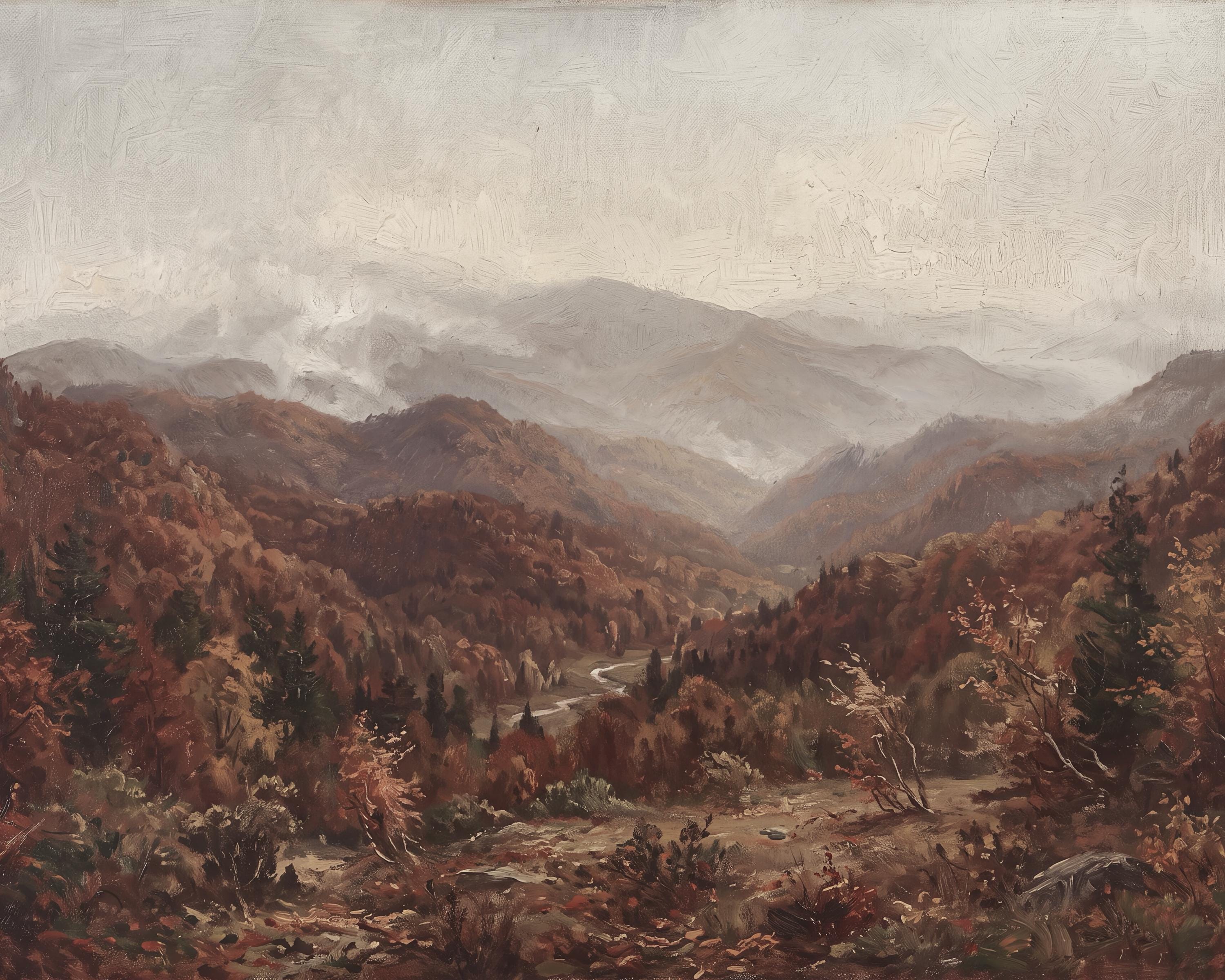 Moody Fall Mountain Print | Smoky Mountains Landscape (Digital Download) — image 6