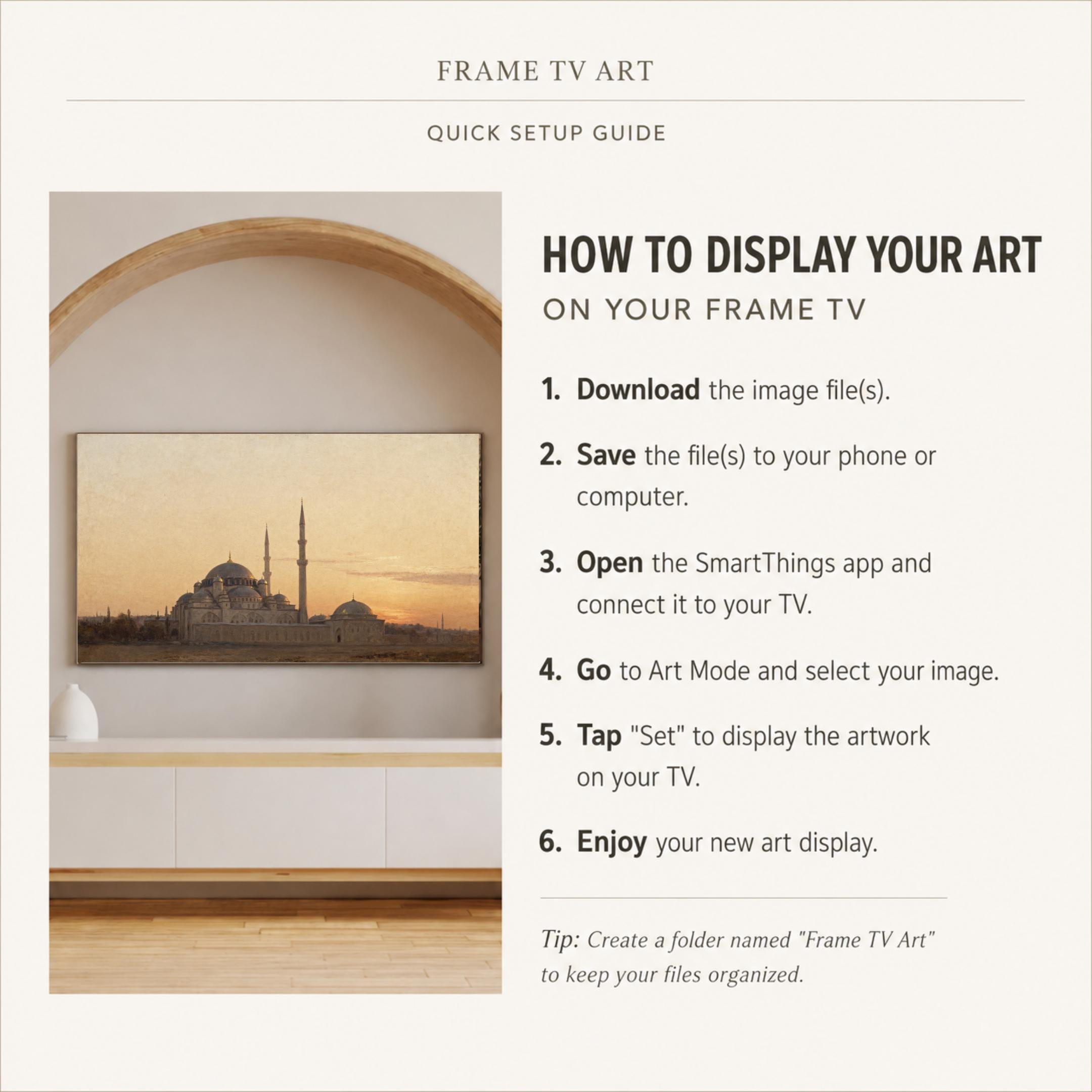 Mosque Sunset Frame TV Art | Islamic Architectural Landscape (Digital Download) — image 7