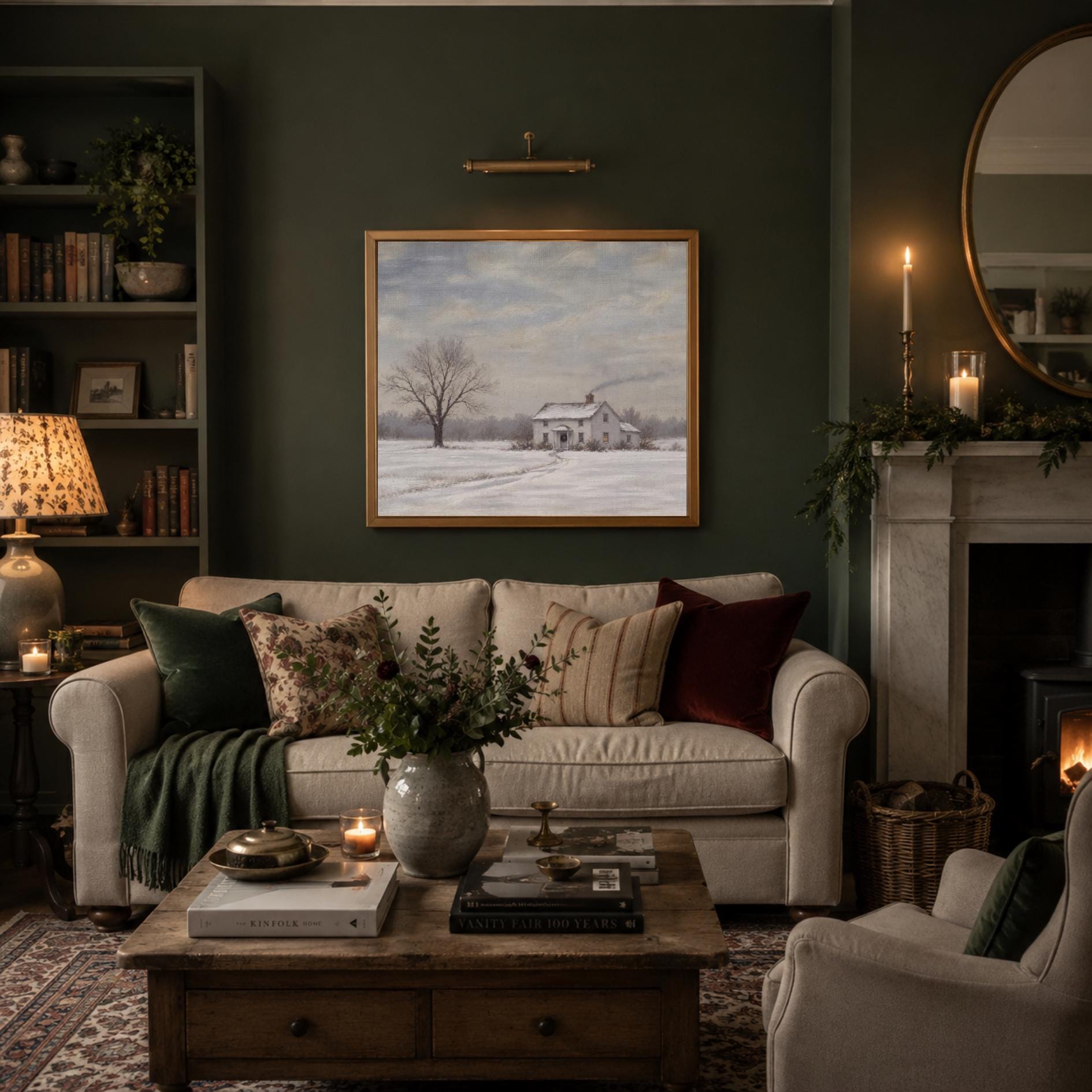 White Farmhouse in the Snow — image 6