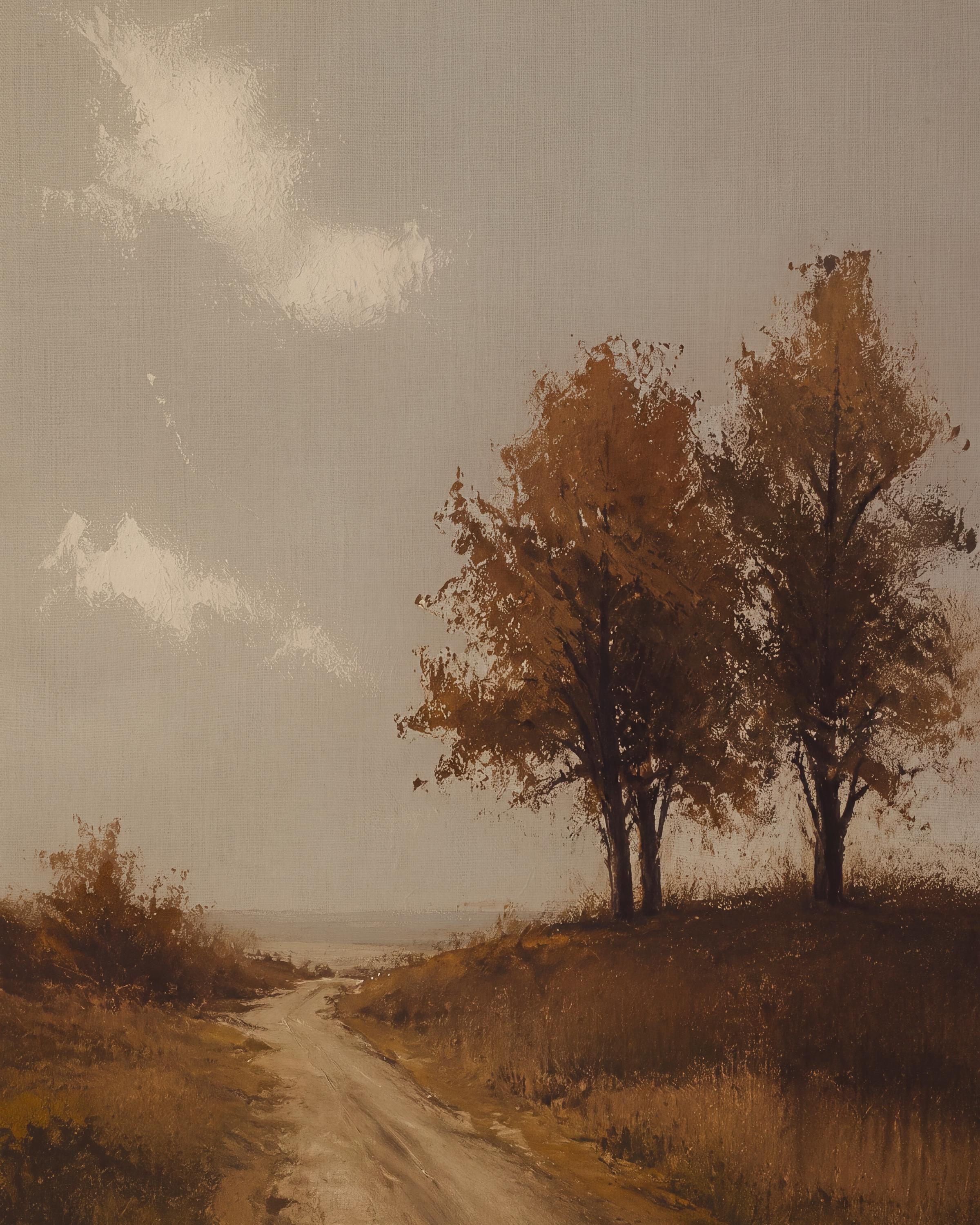 Autumn Country Road Wall Art | Vintage Fall Landscape Print | Rustic Farmhouse Digital Download — image 6