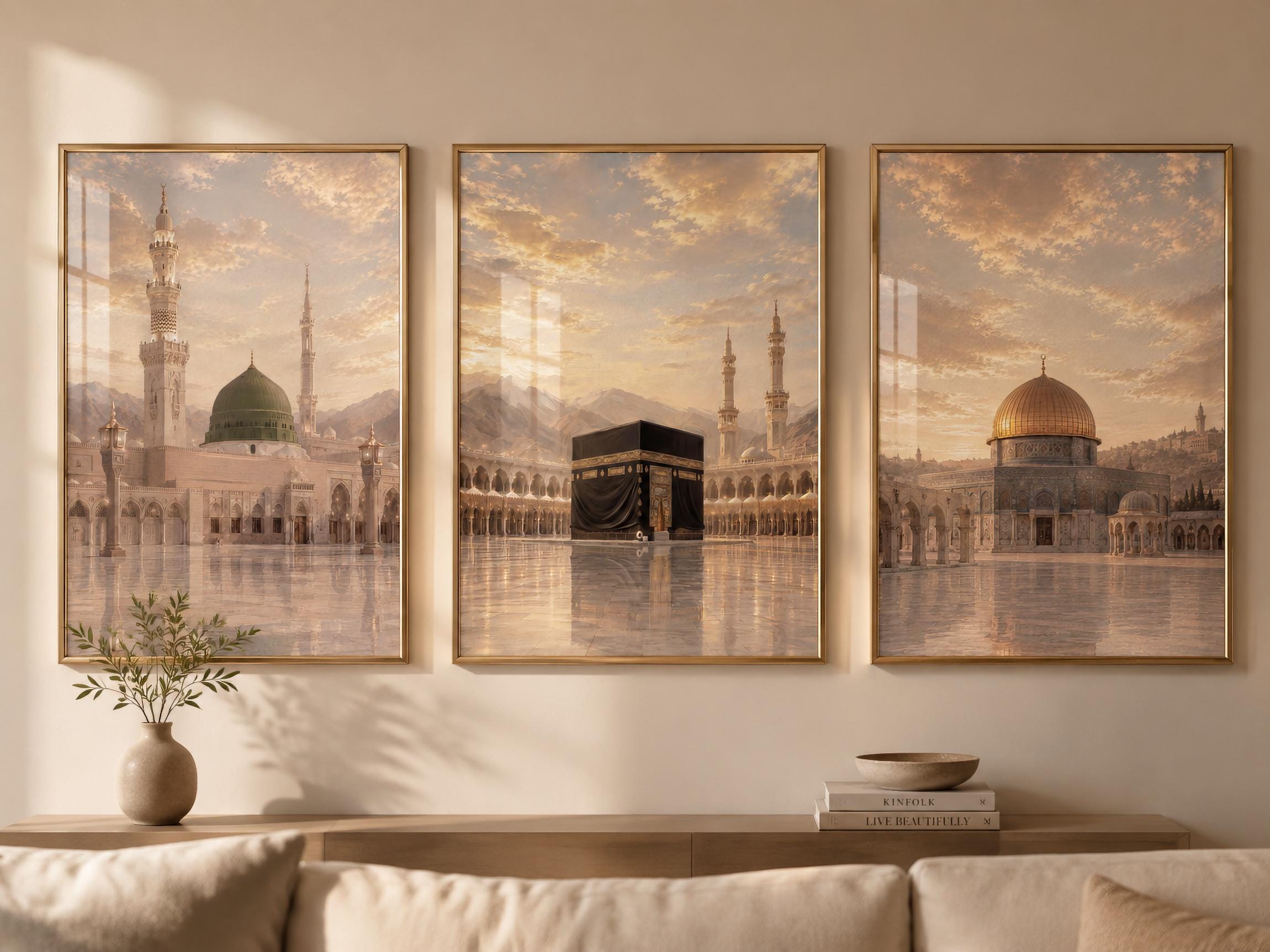 Mecca, Medina & Jerusalem — Islamic Art Trio — image 3
