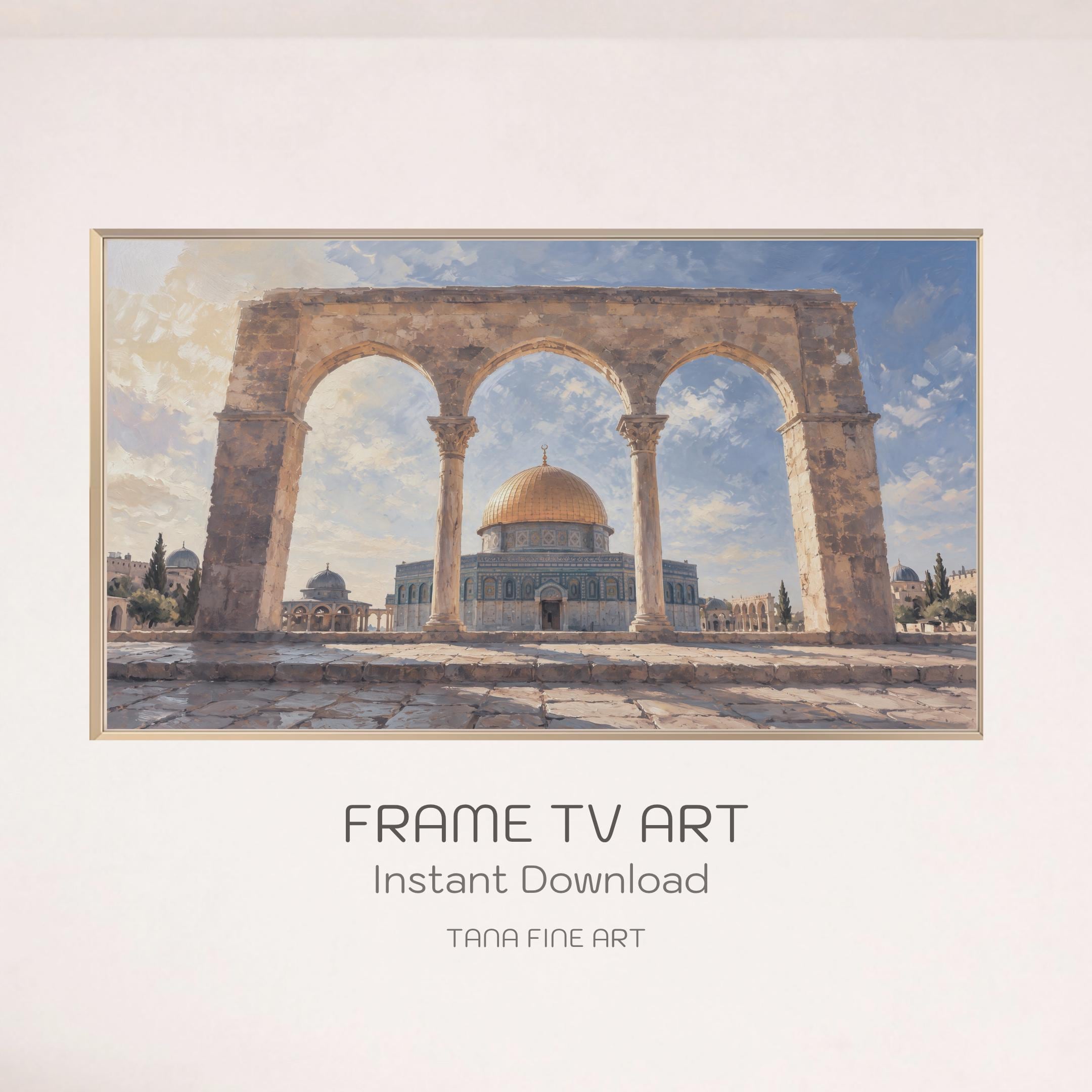 Dome of the Rock Islamic Frame TV Art Jerusalem 4K Digital Download Display Artwork