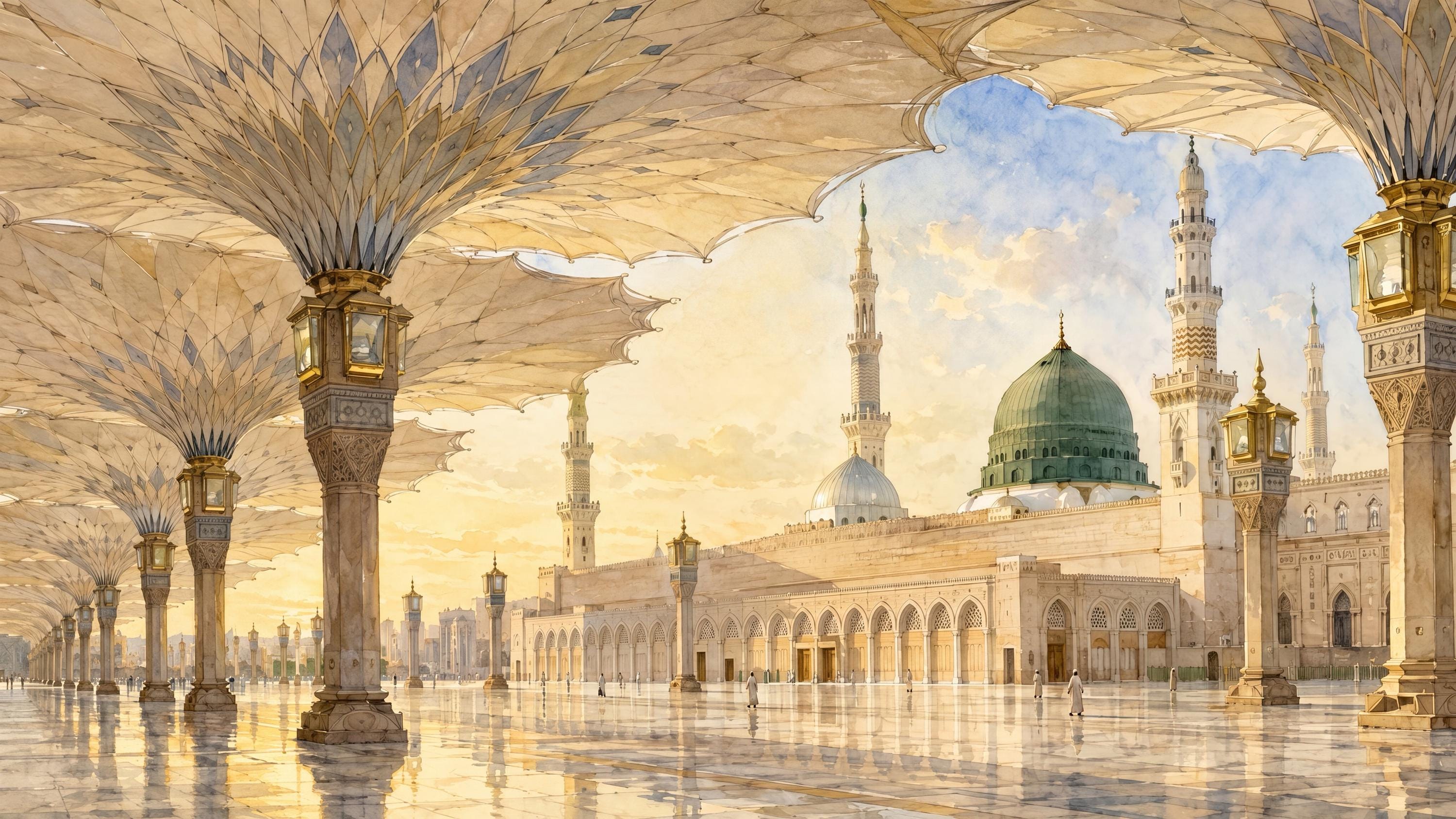 Islamic Frame TV Art Set of 3 | Watercolor Mosque Architecture | Samsung The Frame Digital Download — image 9