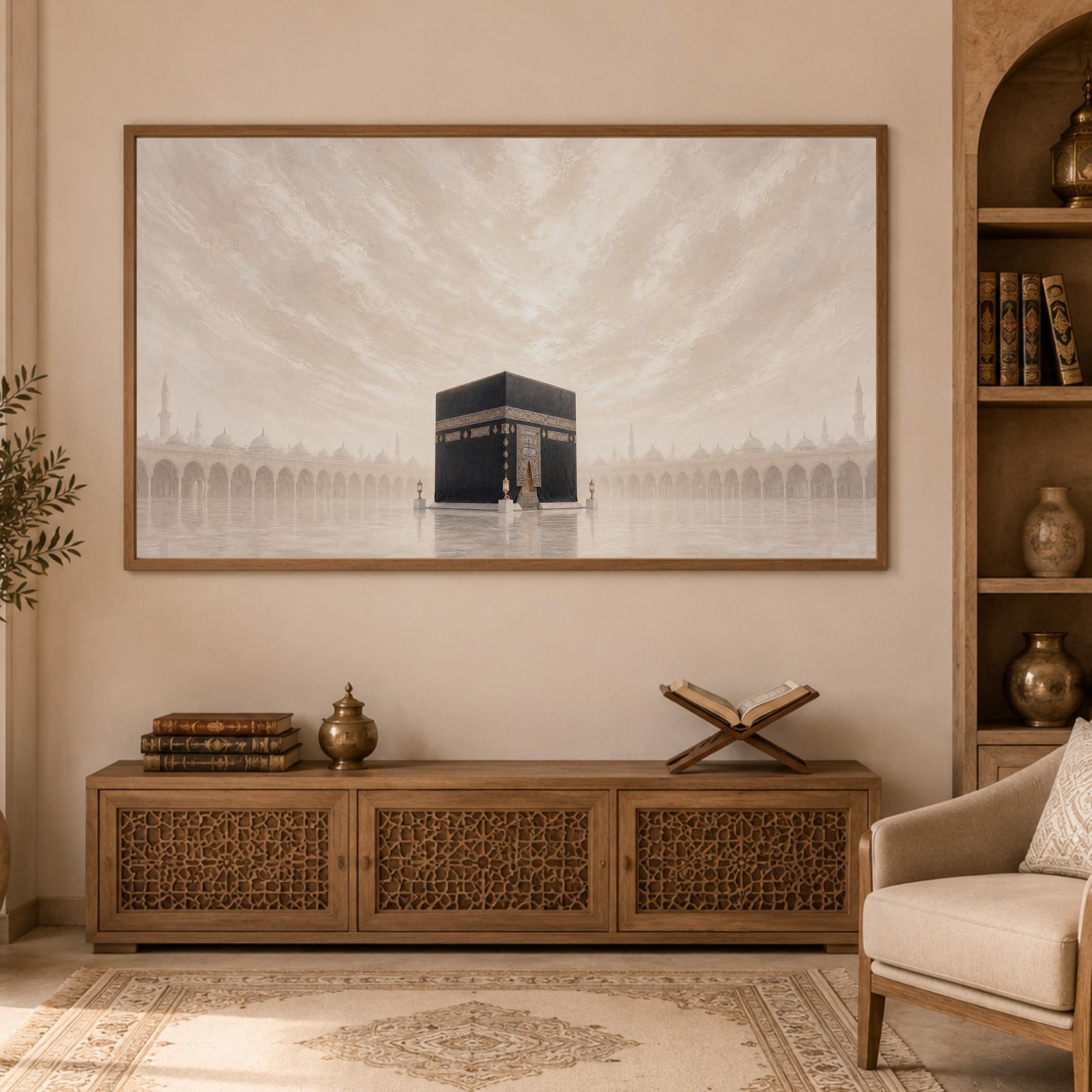 Kaaba Islamic TV Art, Minimalist Frame TV, Neutral Tones (Digital Download) — image 4