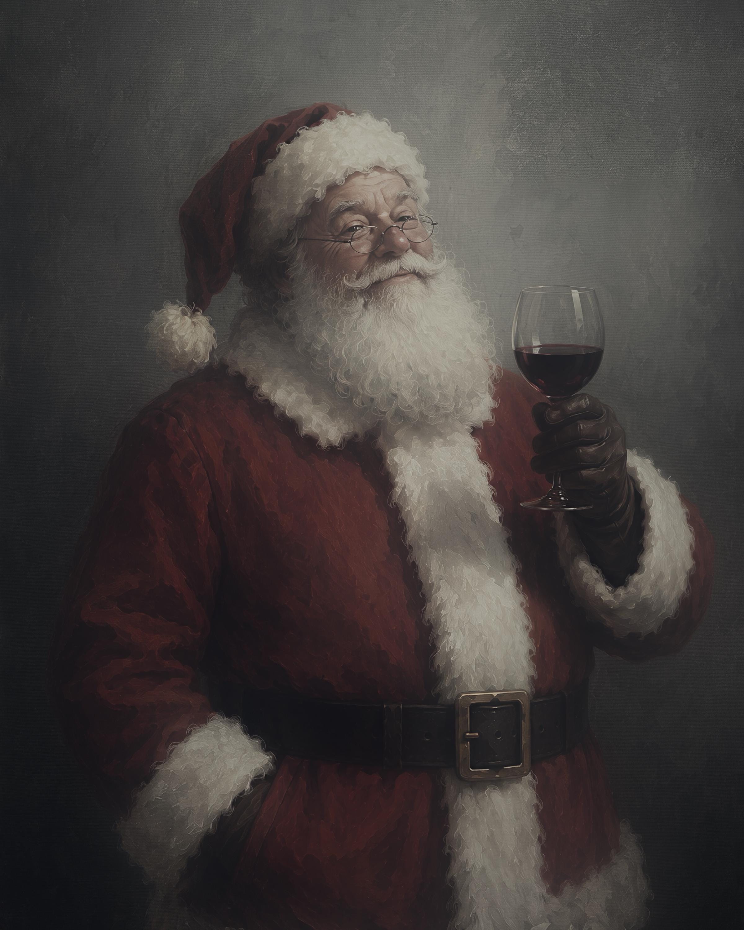 Santa with a Glass of Red Wine — image 2