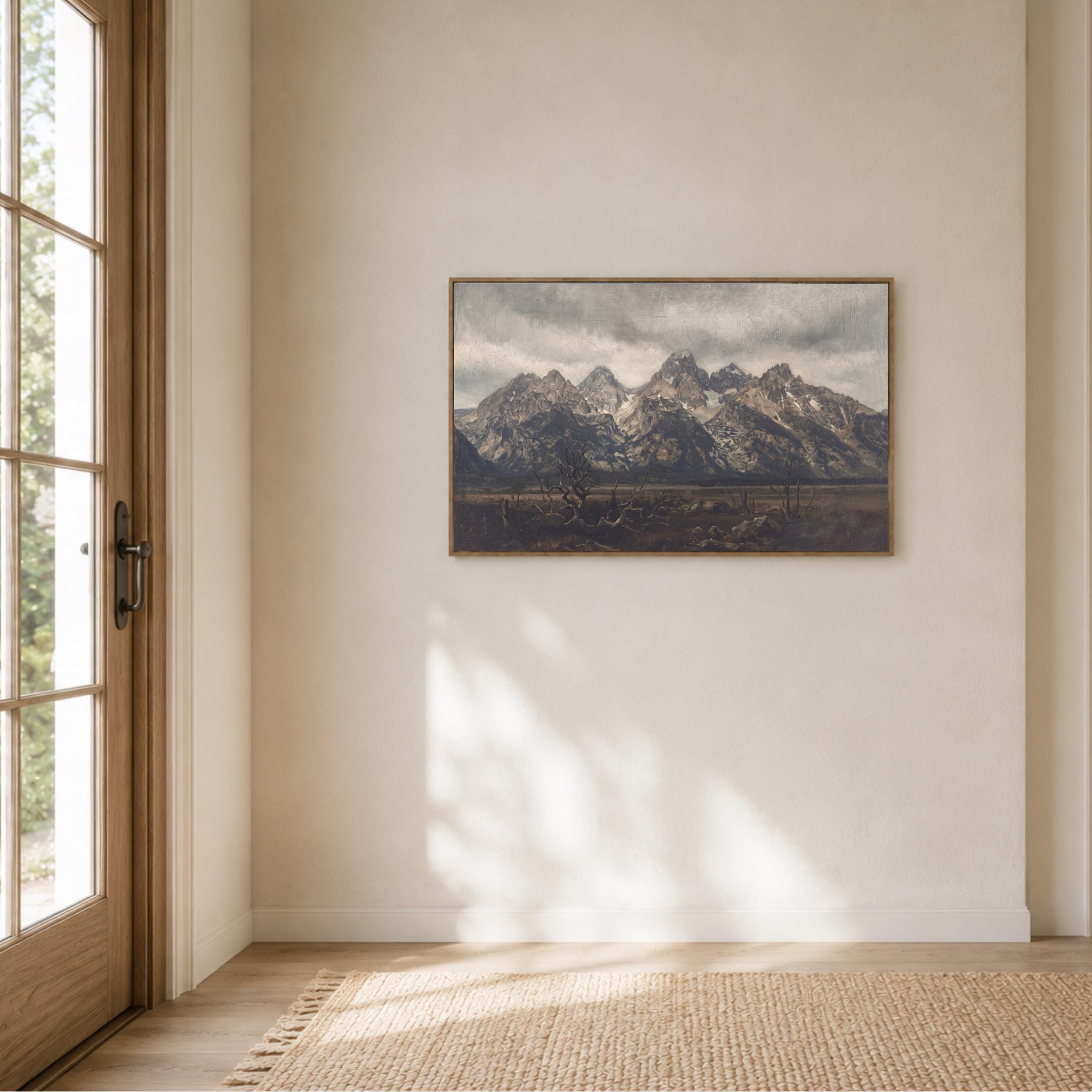 Moody Mountain Wall Art | Dramatic Vintage Landscape Print | Rustic Nature Printable Digital Download — image 7