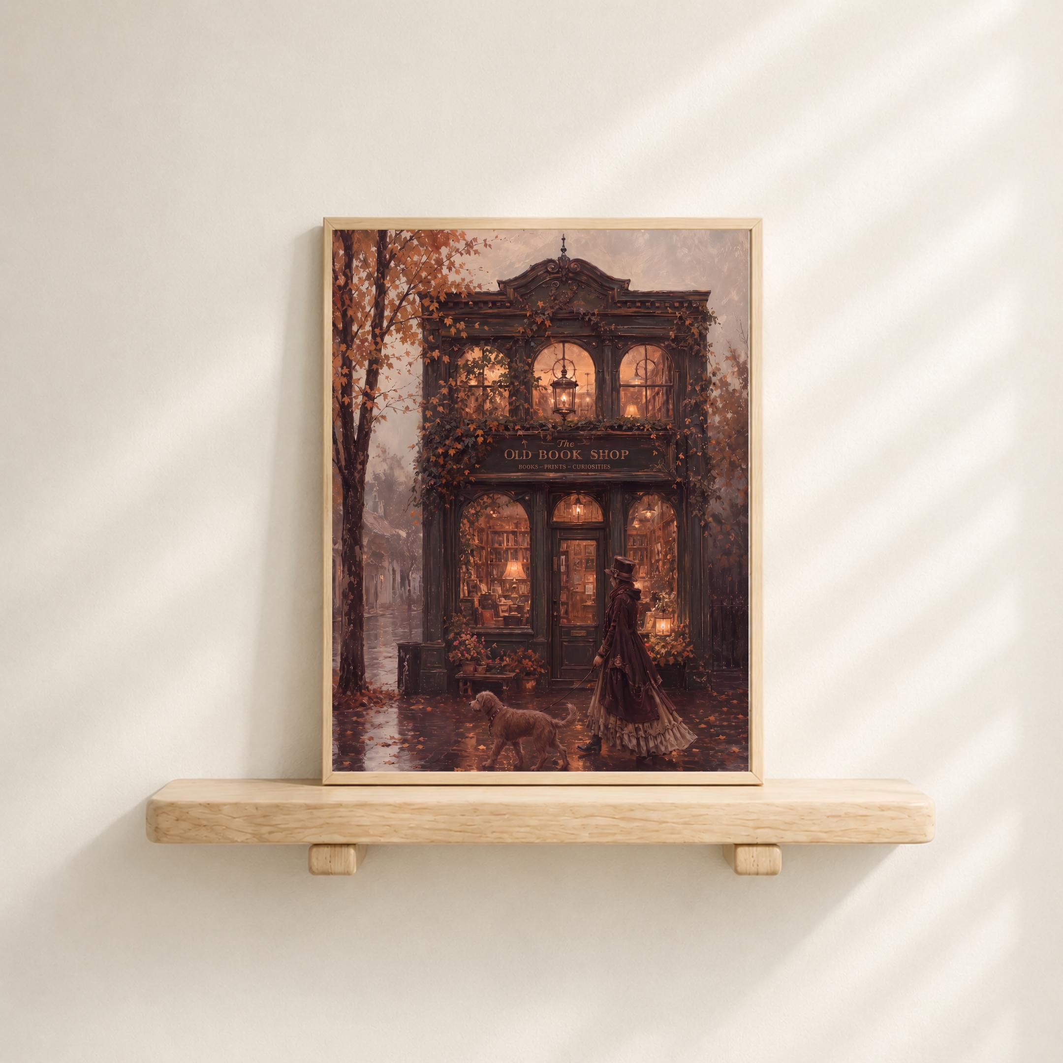 Autumn Bookshop Wall Art | Cozy Book Store Print | Vintage Fall Printable Digital Download — image 8
