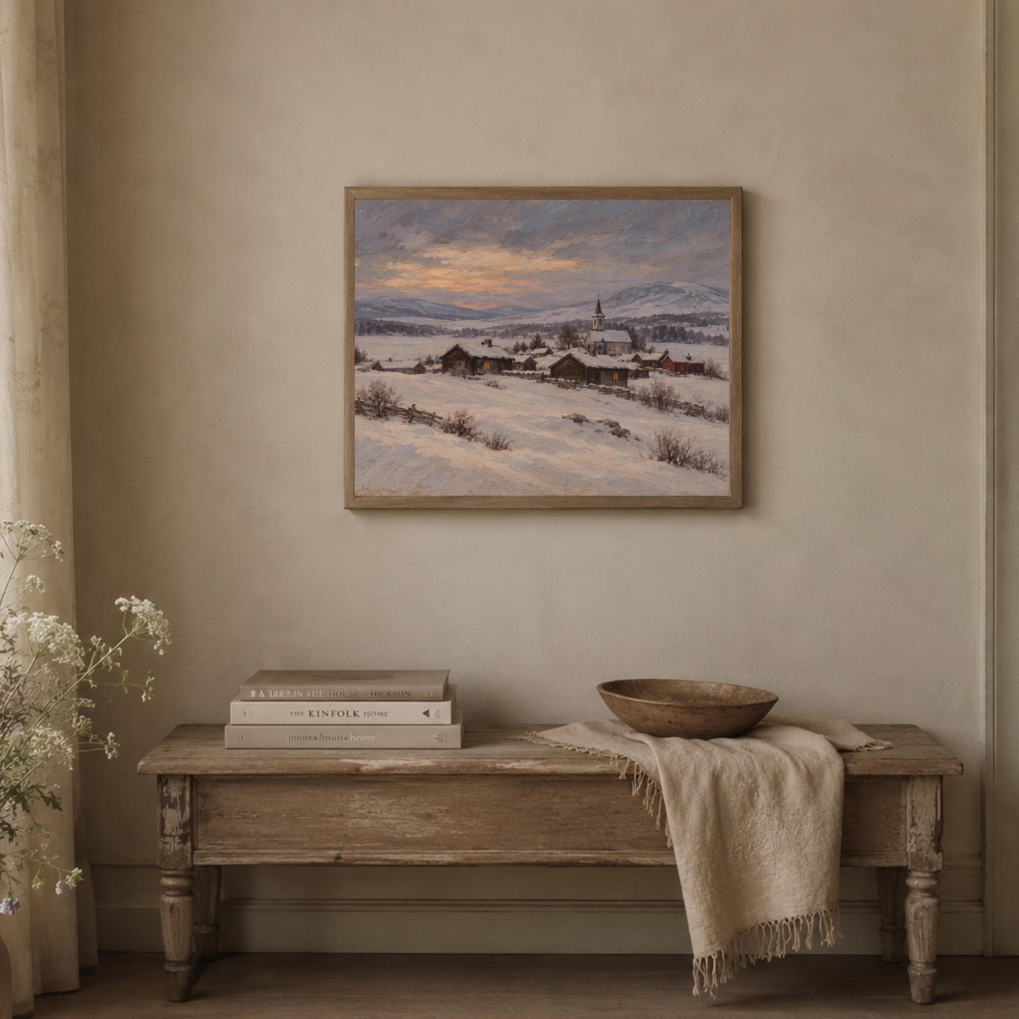Nordic Winter Village at Dusk — image 5