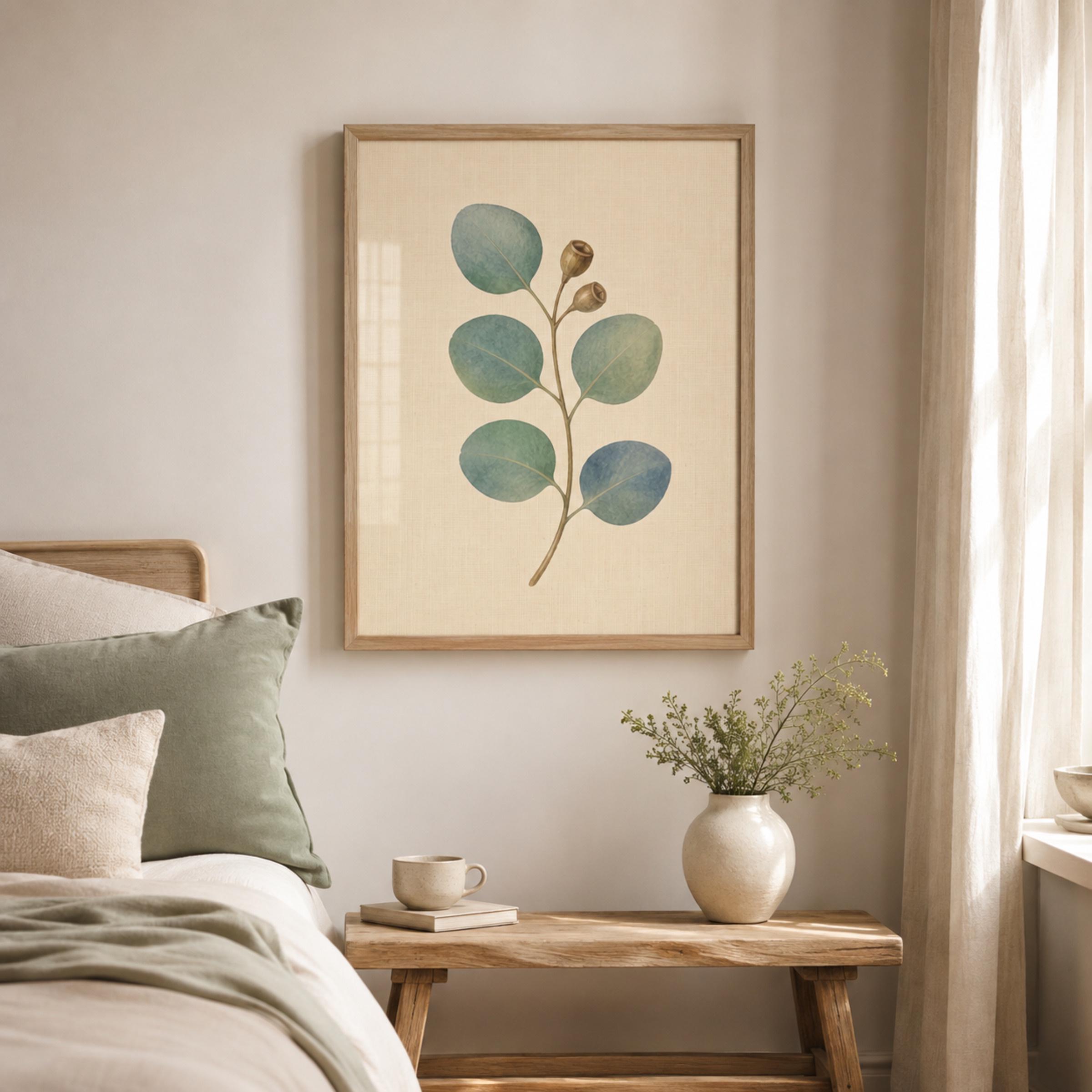 Eucalyptus Wall Art | Botanical Leaf Print | Vintage Greenery Digital Download — image 2