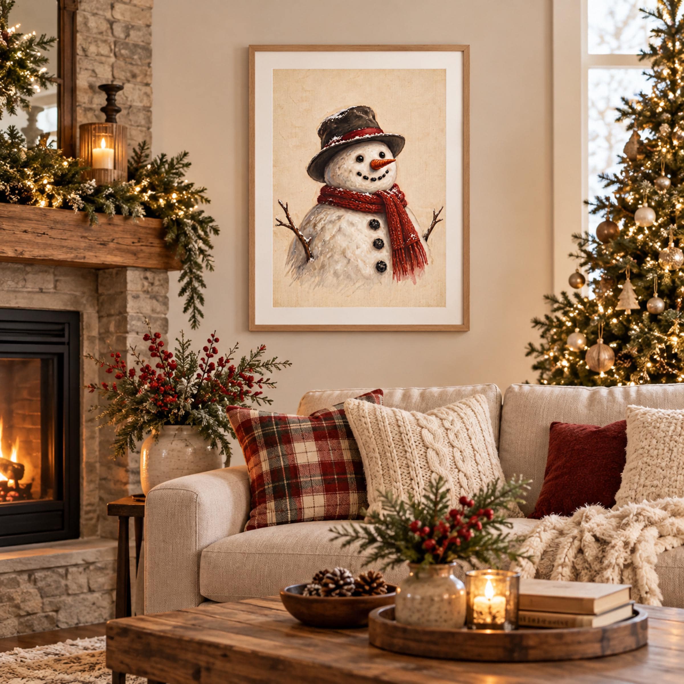 Snowman in a Red Scarf — image 5