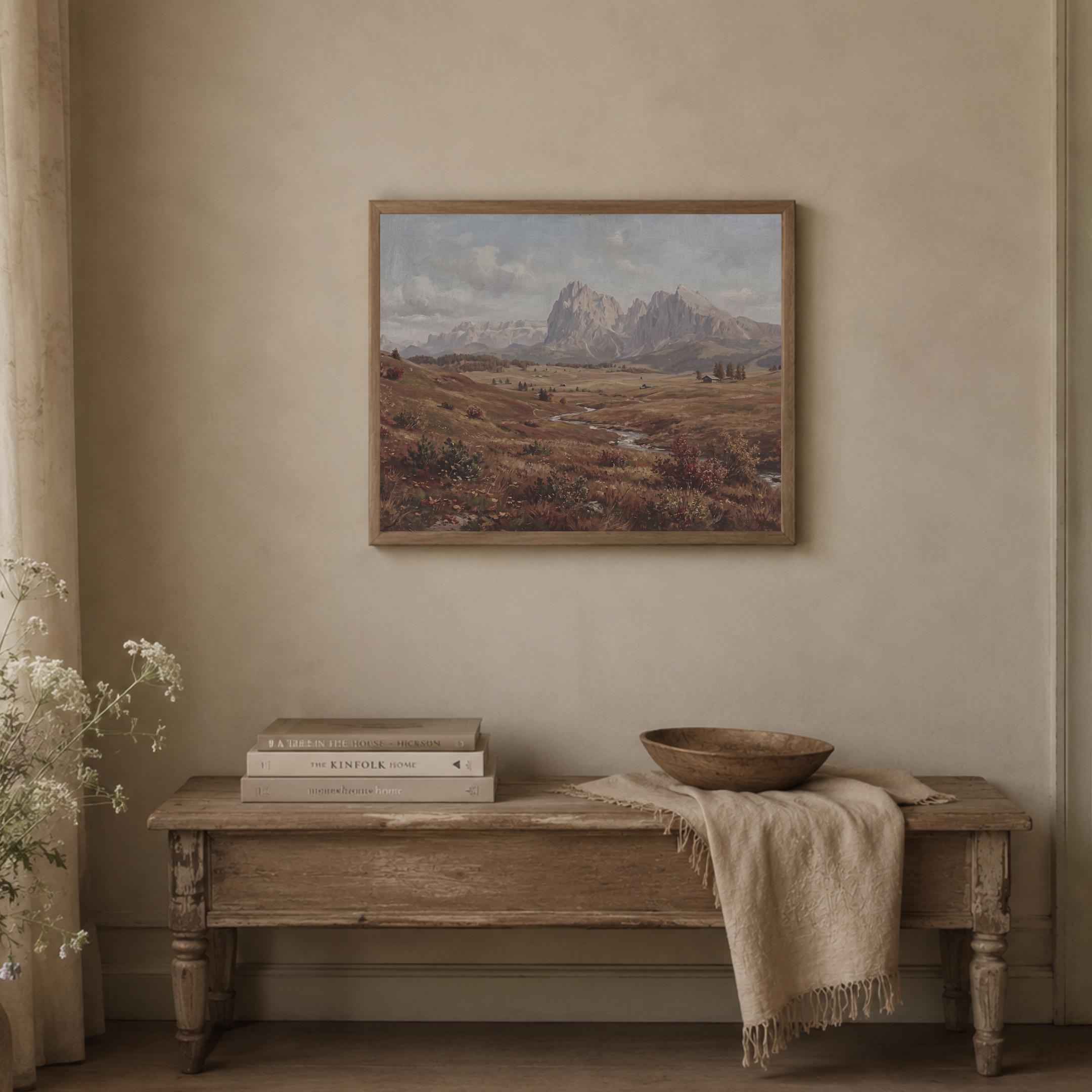 Mountain Landscape Wall Art | Alpine Meadow Print | Dolomites Inspired Nature Printable Digital Download — image 4