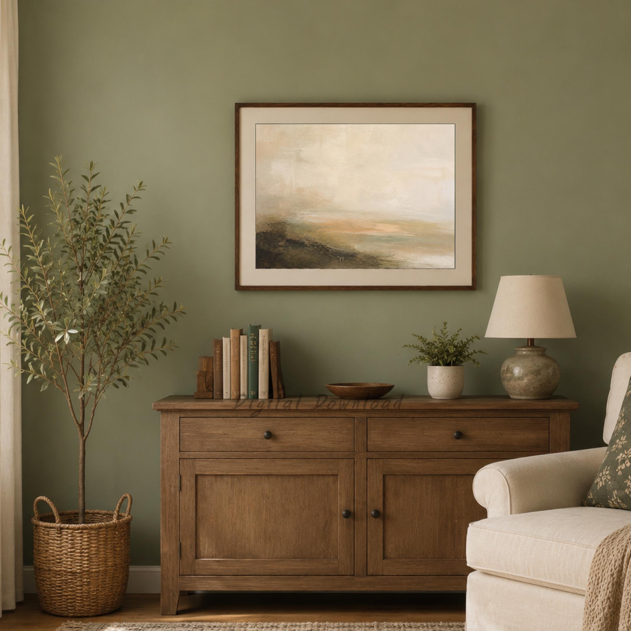 Abstract Landscape Wall Art | Neutral Minimalist Print | Modern Vintage Digital Download — image 7