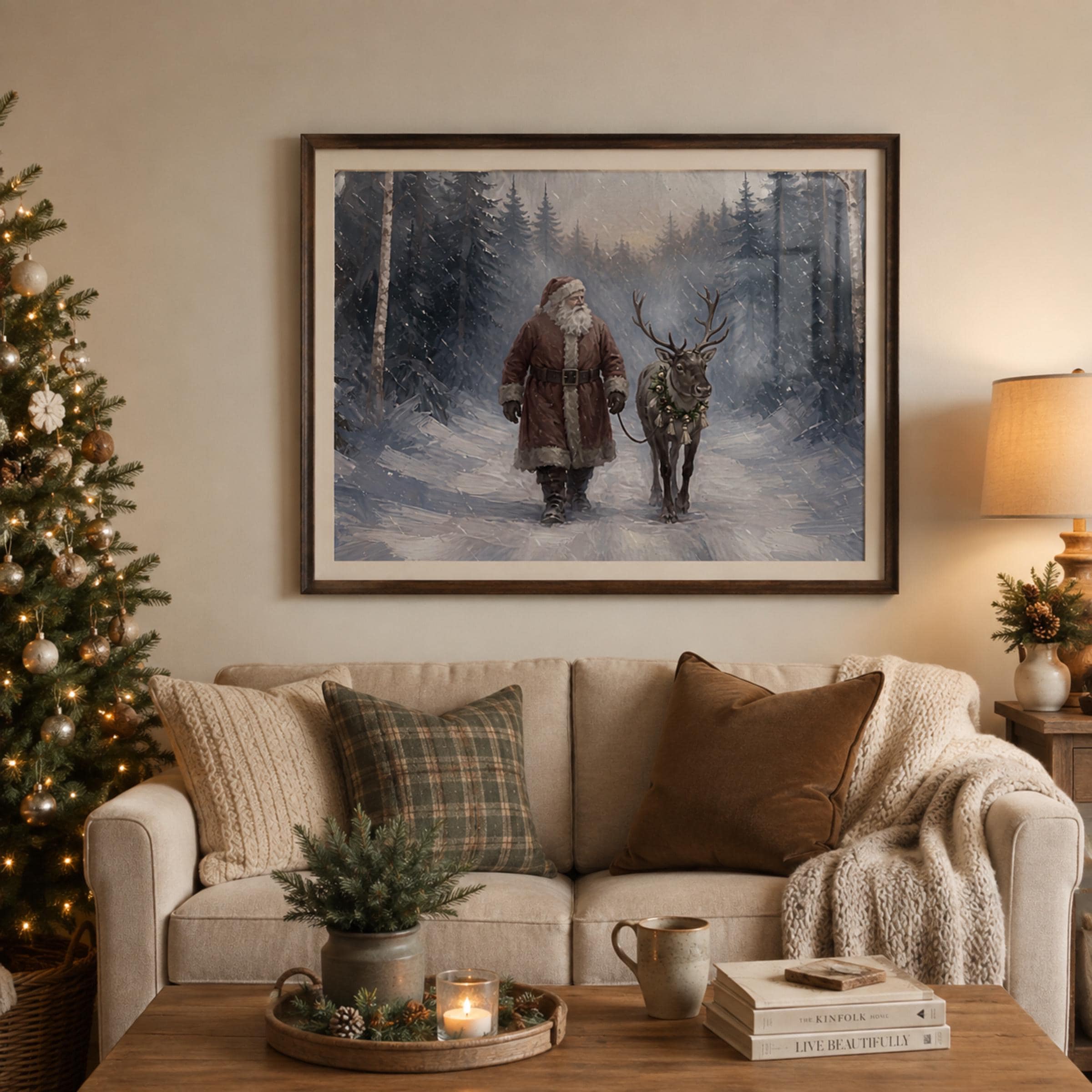 Santa & Reindeer along the Forest Trail — image 3