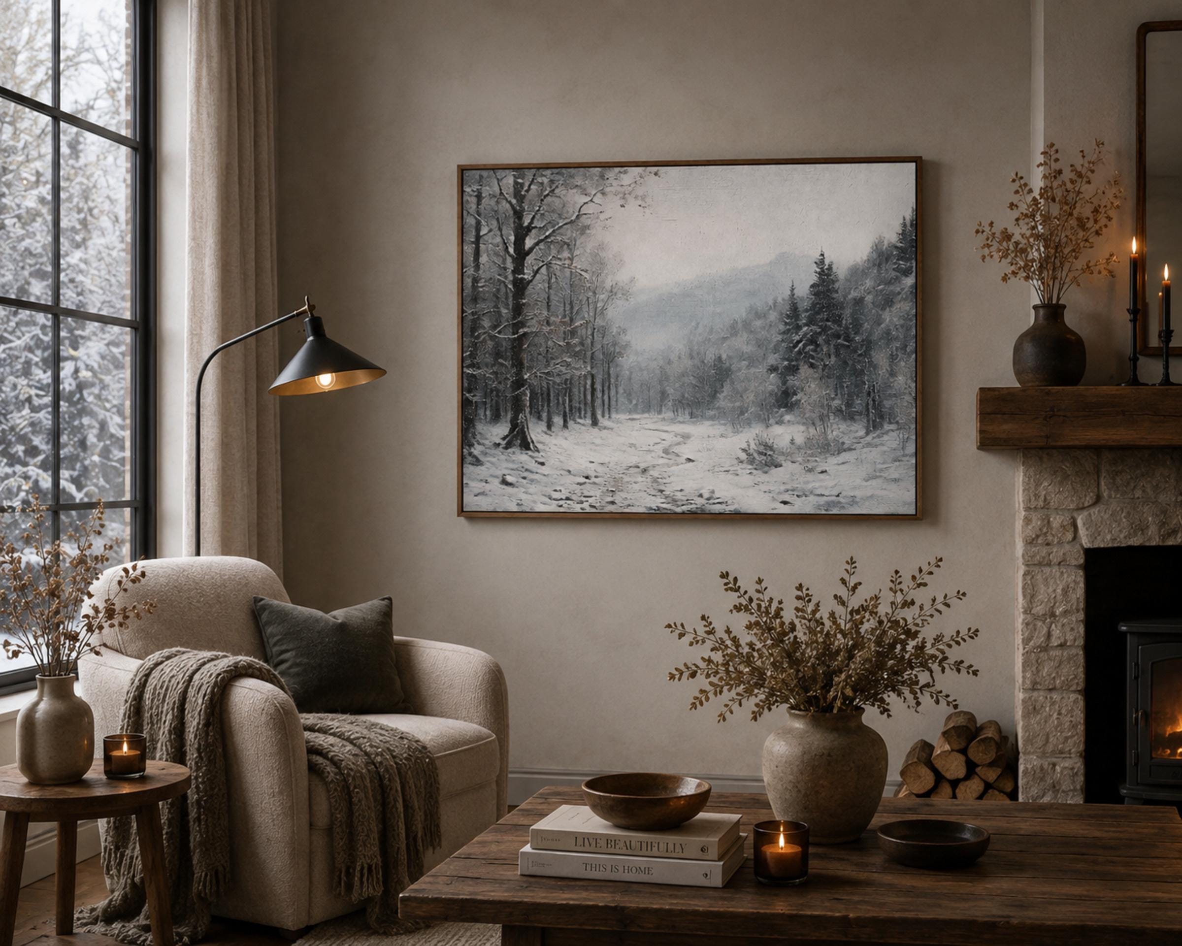 Quiet Path through the Snowy Woodland — image 3