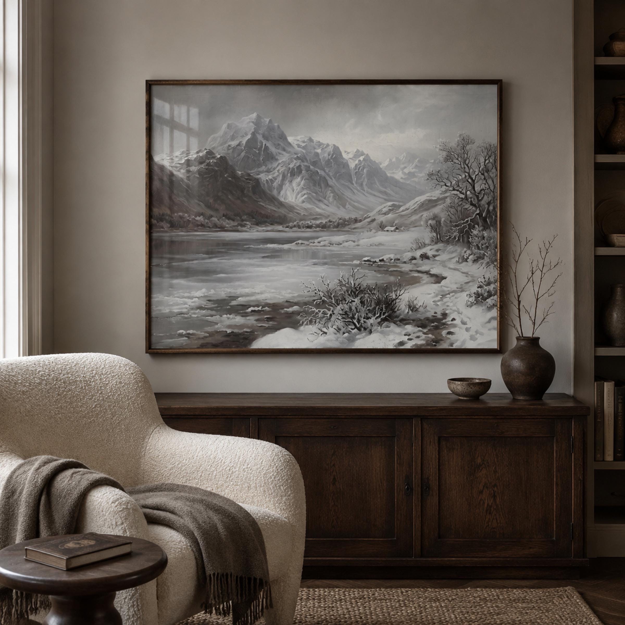 Frosted Shore beneath the Winter Peaks — image 3